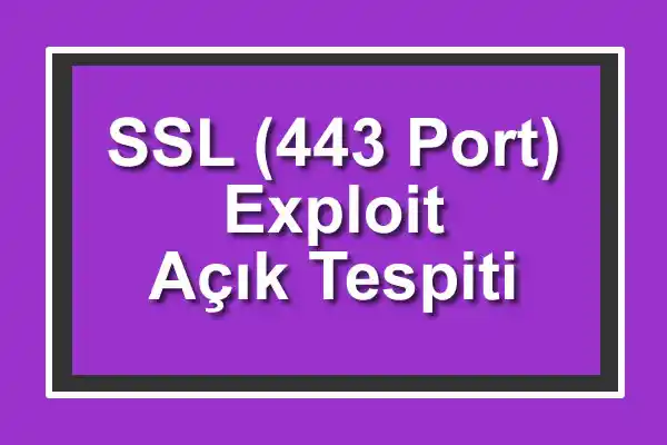 SSL (443 Port) Exploit - Açık Tespiti